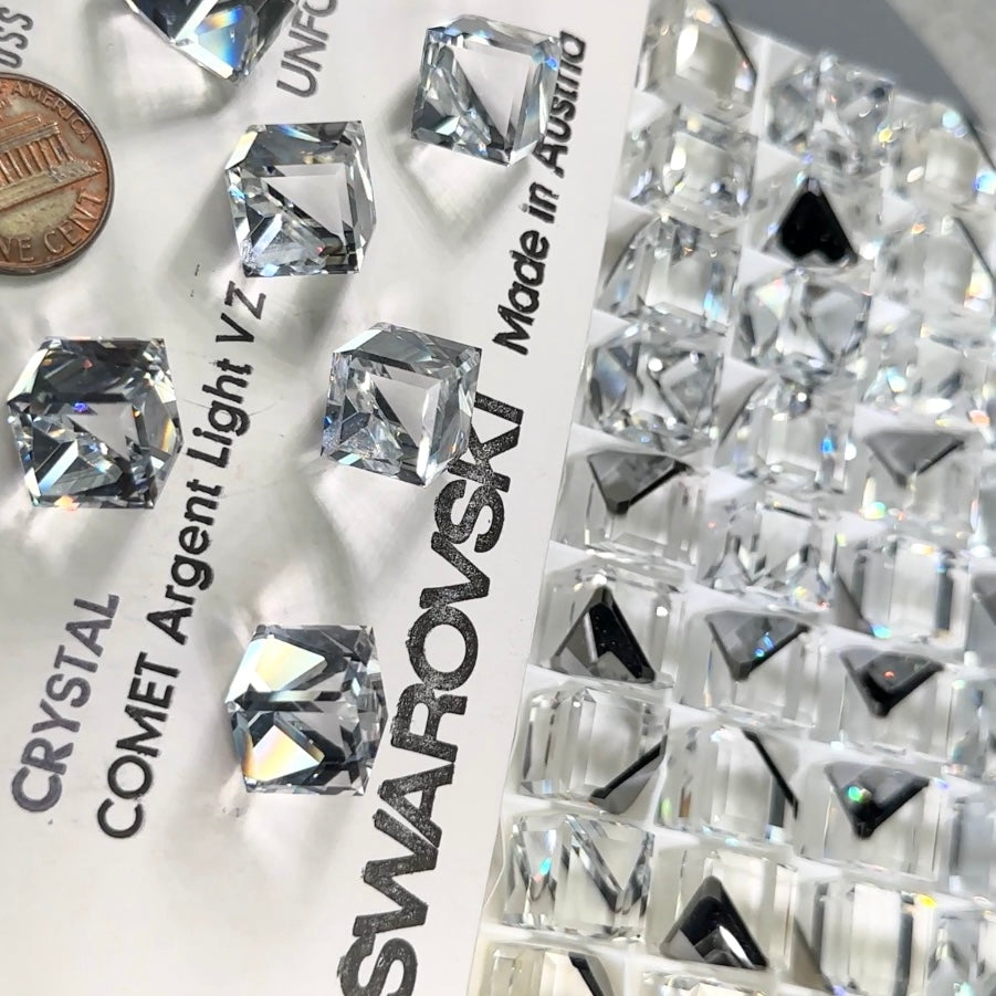 Swarovski Art.# 4841 - Crystal CAL VZ Angled Cut Corner 3/4 Offset Cube Fancy Stones 6pcs size 12mm SW102