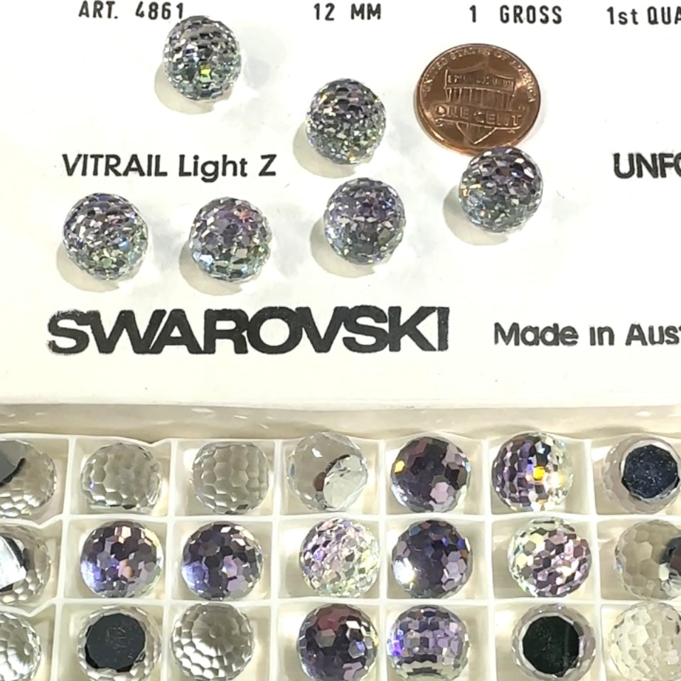 Swarovski Art.# 4861 - Crystal Vitrail Light 3/4 Fireball Fancy Stones 4pcs size 12mm SW121
