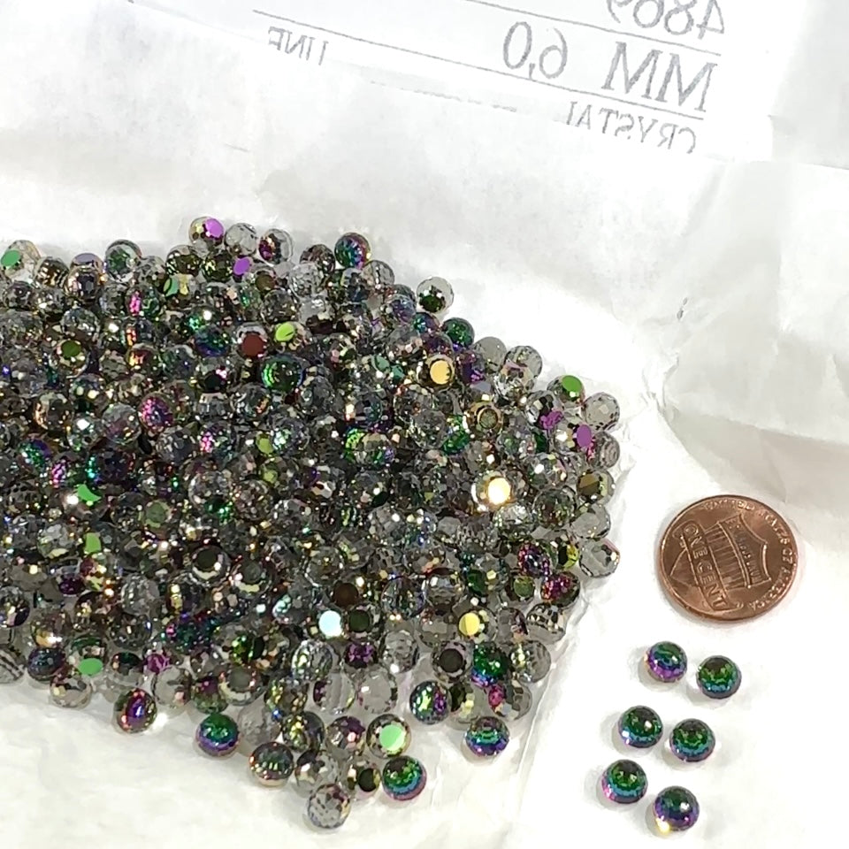 Swarovski Art.# 4869 - Crystal Electra coated 3/4 Disco Ball Fancy Stones 12pcs size 6mm SW124