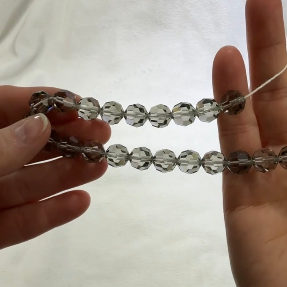 Swarovski Art.# 5000-199 - 10mm Black Diamond grey Vintage Round Faceted Crystal Beads SW264