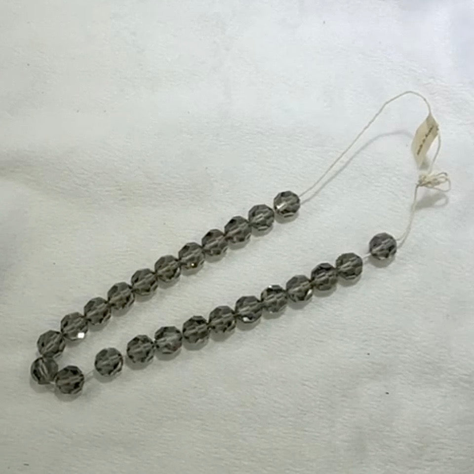 Swarovski Art.# 5000-199 - 10mm Black Diamond grey Vintage Round Faceted Crystal Beads SW264