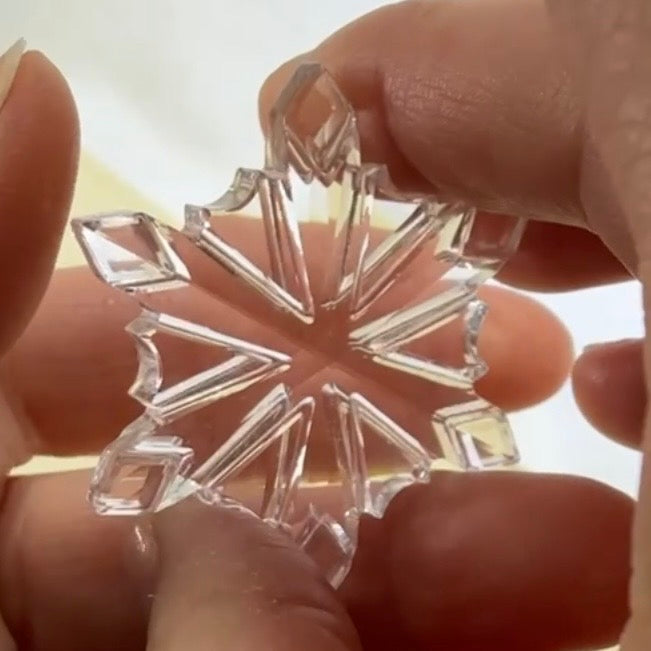 Swarovski Crystal Components Art.# 4762 - 43mm Clear Crystal Snowflake No-Hole Optically Pure Prism SW265