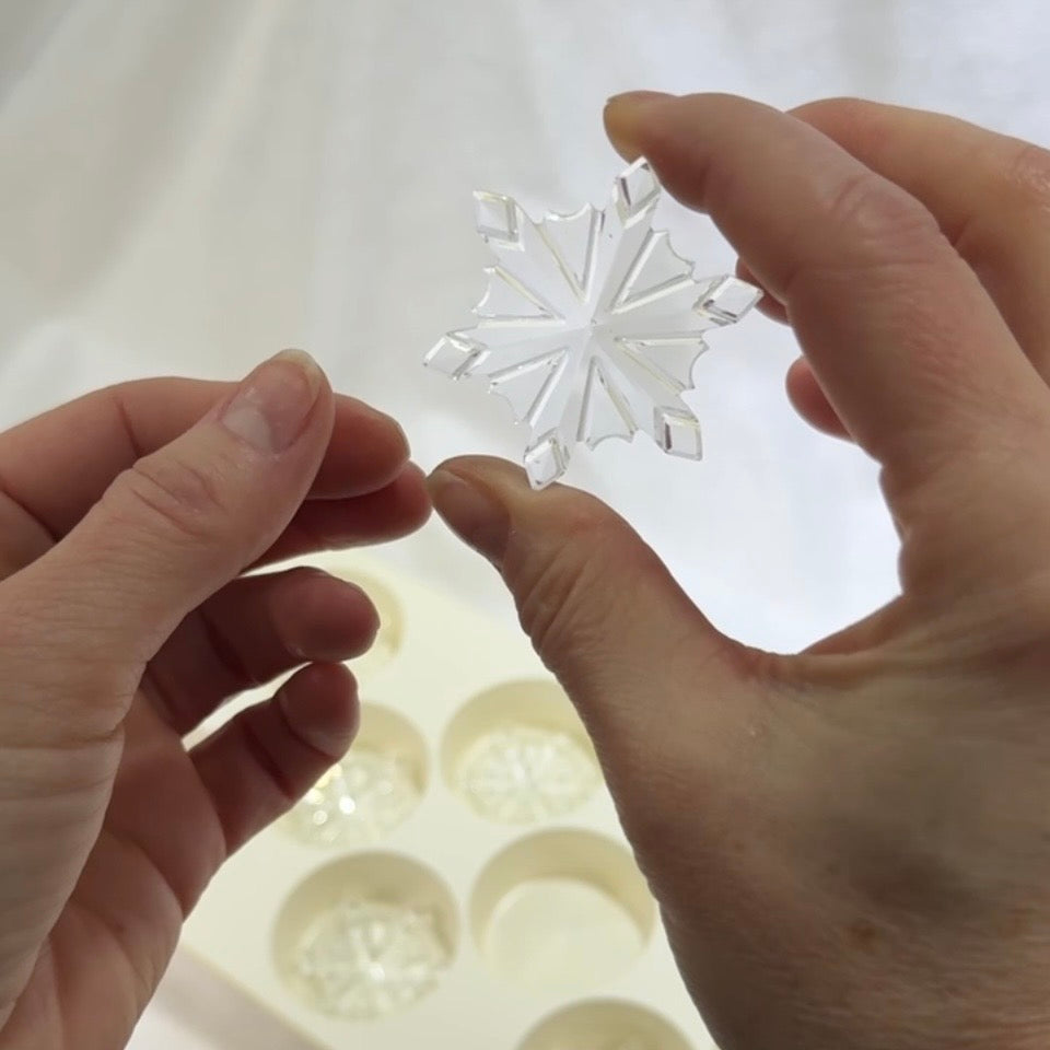 Swarovski Crystal Components Art.# 4762 - 43mm Clear Crystal Snowflake No-Hole Optically Pure Prism SW265