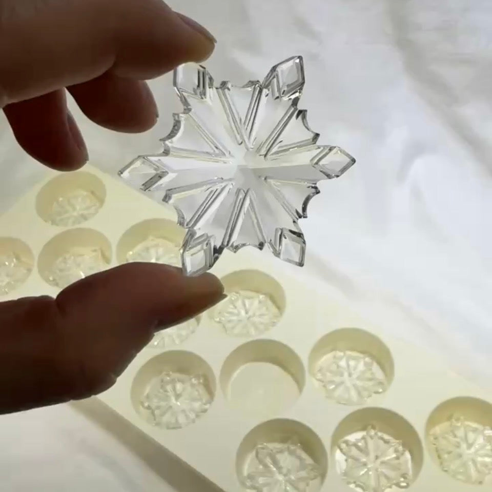 Swarovski Crystal Components Art.# 4762 - 43mm Clear Crystal Snowflake No-Hole Optically Pure Prism SW265