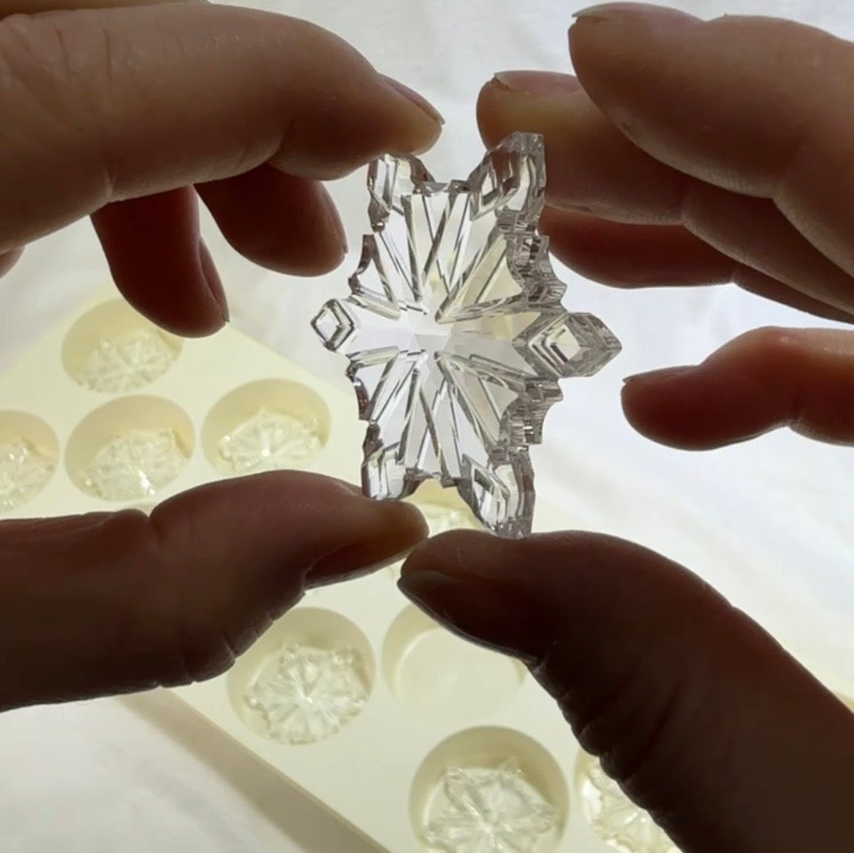 Swarovski Crystal Components Art.# 4762 - 43mm Clear Crystal Snowflake No-Hole Optically Pure Prism SW265