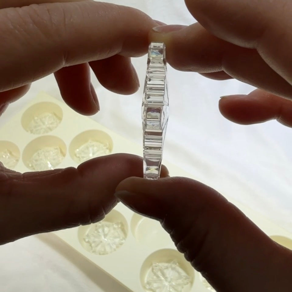 Swarovski Crystal Components Art.# 4762 - 43mm Clear Crystal Snowflake No-Hole Optically Pure Prism SW265