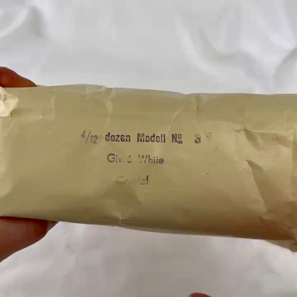 Swarovski Art.# 31 - White Givre Crystal Bead Combination Strand - Vintage Spacer and 12mm Round Faceted Beads SW266