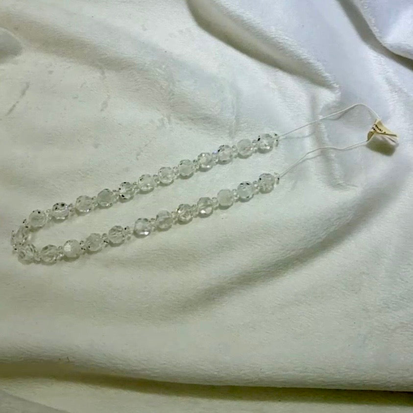 Swarovski Art.# 36 - White Givre Crystal Bead Combination Strand - Vintage Spacer and 10mm Round Faceted Beads SW273