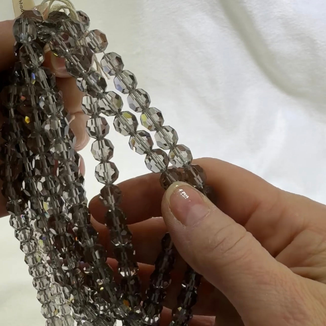 Swarovski Art.# 5000-199 - 8mm Black Diamond grey Vintage Round Faceted Crystal Beads 25pcs SW276