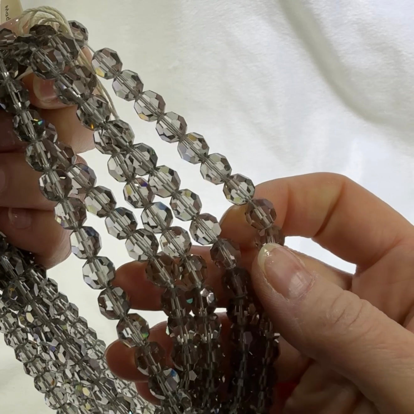 Swarovski Art.# 5000-199 - 8mm Black Diamond grey Vintage Round Faceted Crystal Beads 25pcs SW276