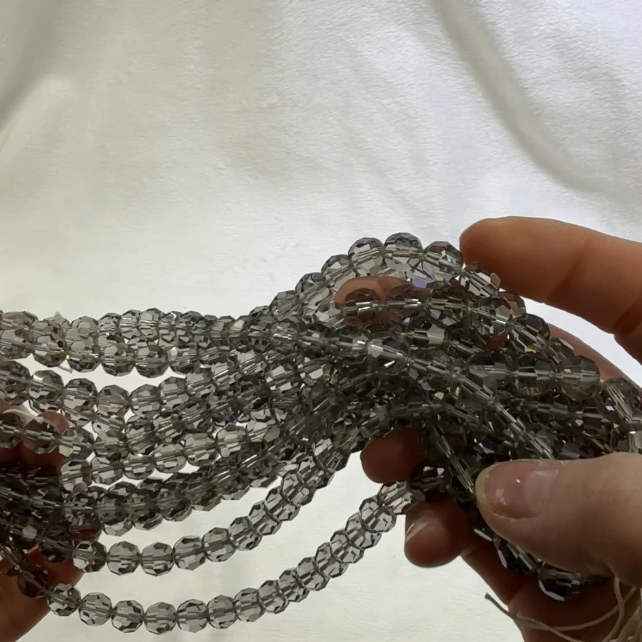 Swarovski Art.# 5000-199 - 8mm Black Diamond grey Vintage Round Faceted Crystal Beads 25pcs SW276