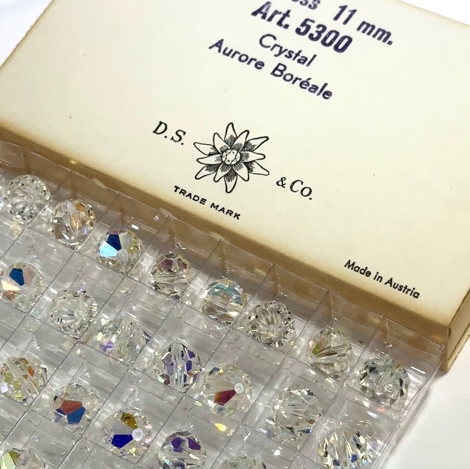 Swarovski Art.# 5300 - 11mm Crystal AB Vintage Beads SW282