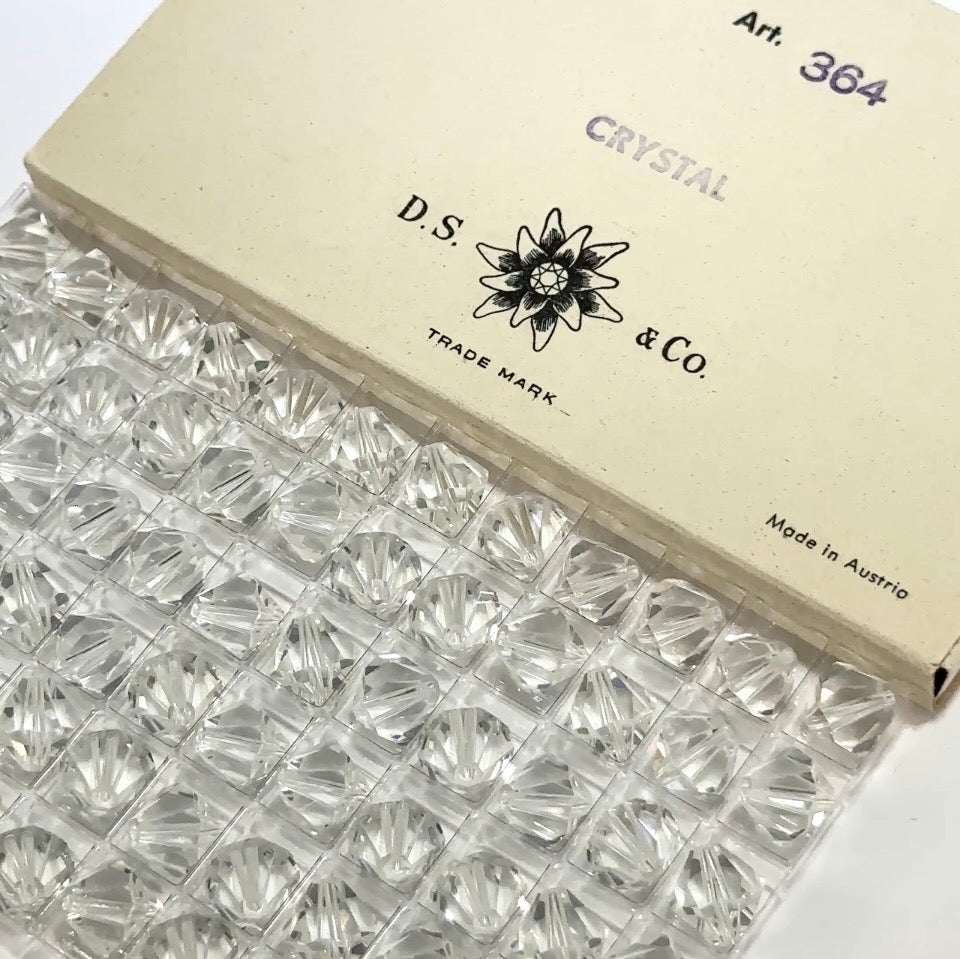 Swarovski Art.# 364-5301 - 10mm clear Crystal in box of 72pcs Vintage Bicone Beads SW284