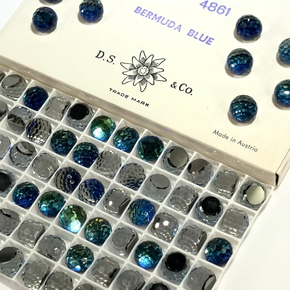 Swarovski Art.# 4861 - Crystal Bermuda Blue 3/4 Fireball Fancy Stones 10mm SW292