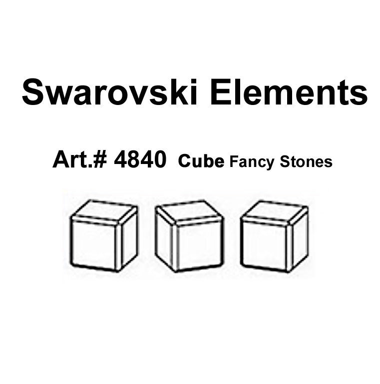 Swarovski Art.# 4840 - Crystal clear Cube Fancy Stones 4pcs size 14mm SW141