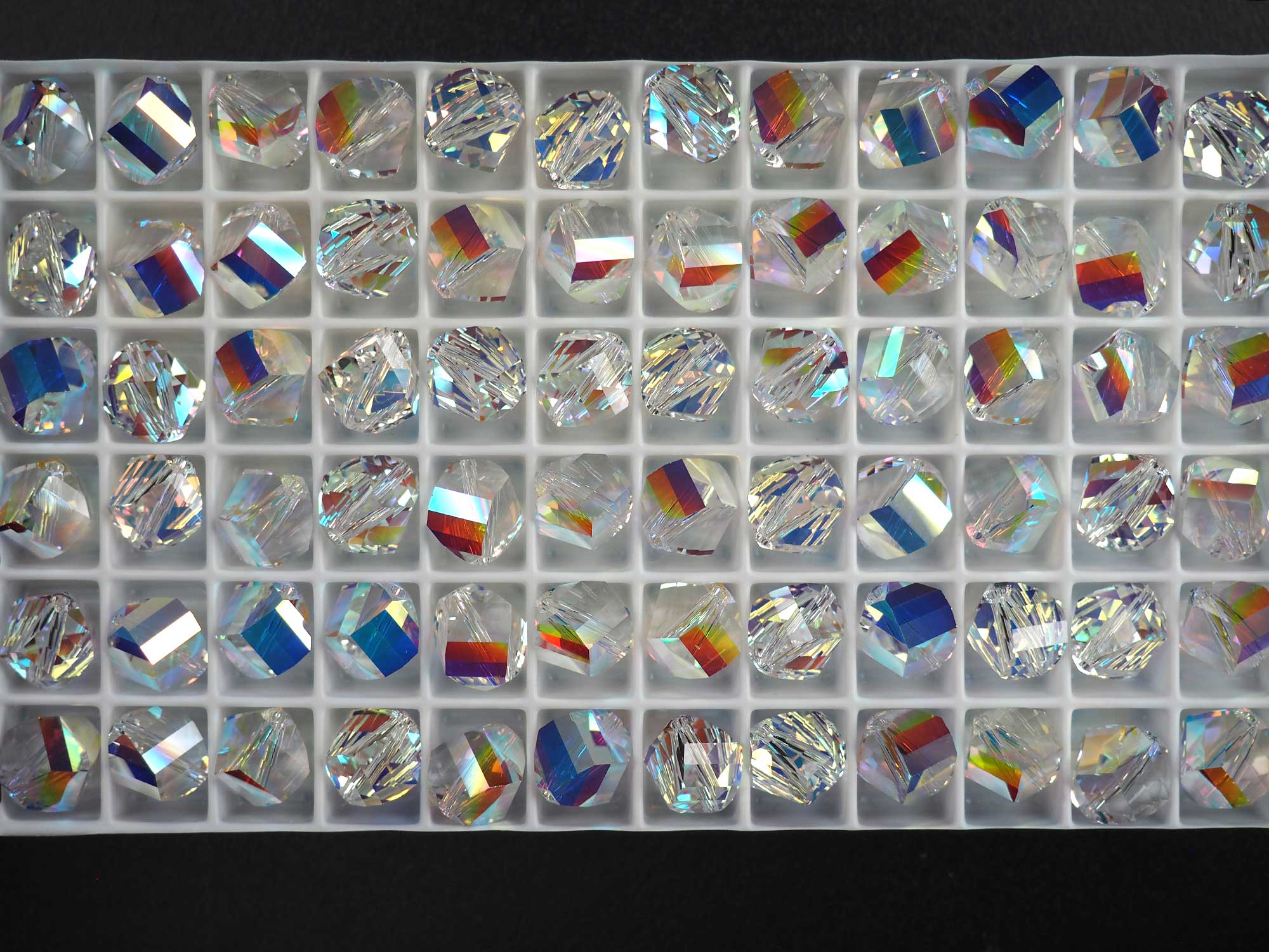 Swarovski Art.# 5020 - 4mm Crystal AB Helix Crystal Beads 36 pcs SW148
