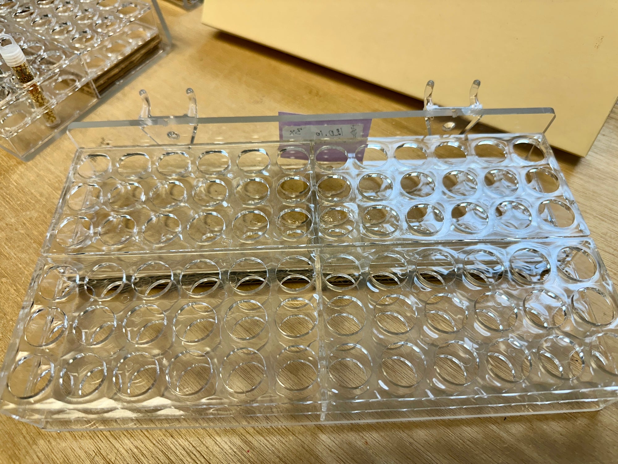 Storage Case Organizer for Miyuki Vials and Seed Bead tubes, gently used