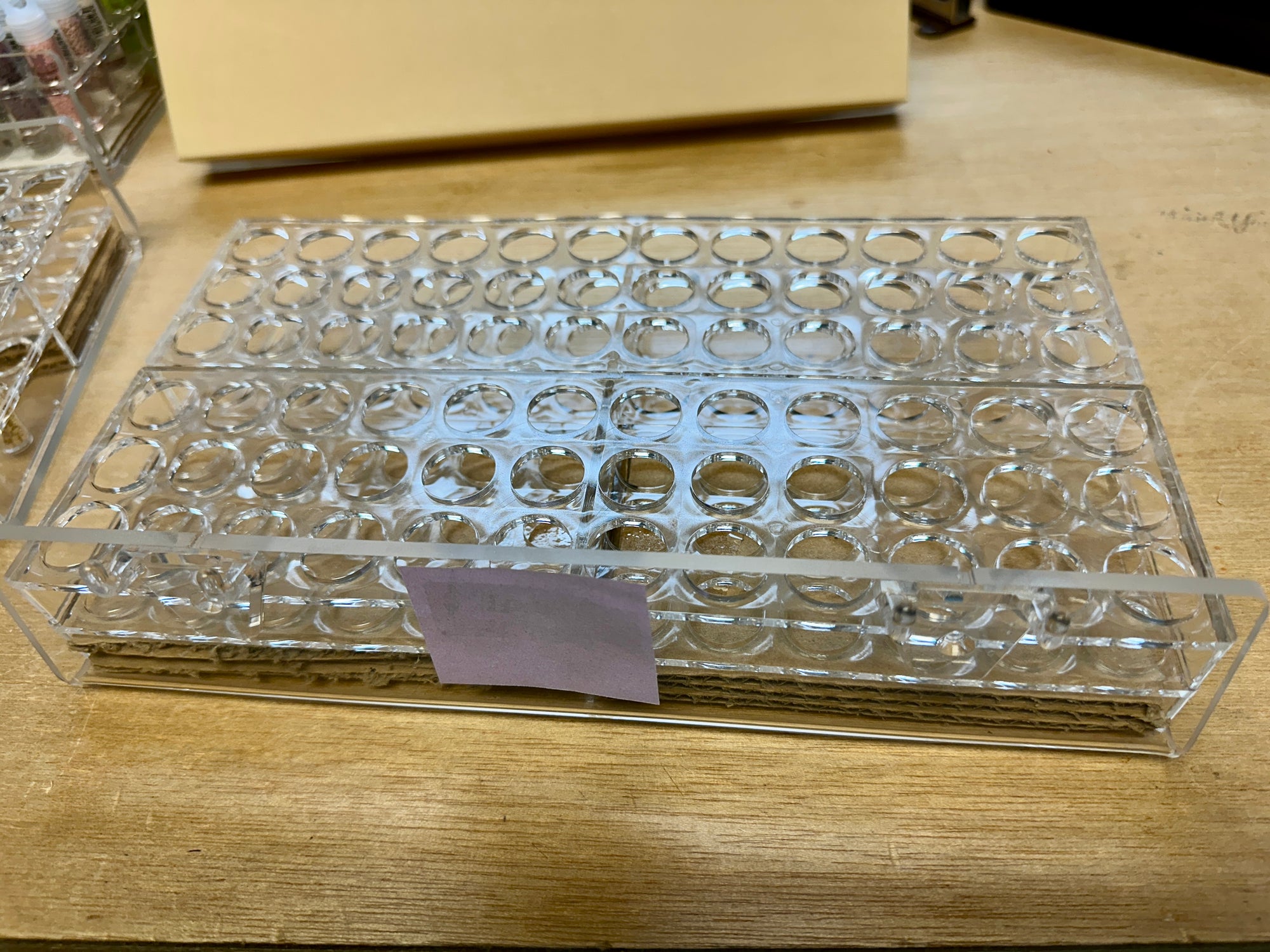 Storage Case Organizer for Miyuki Vials and Seed Bead tubes, gently used