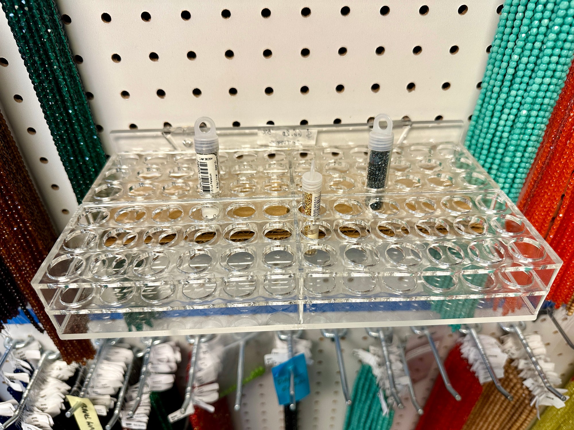 Storage Case Organizer for Miyuki Vials and Seed Bead tubes, gently used