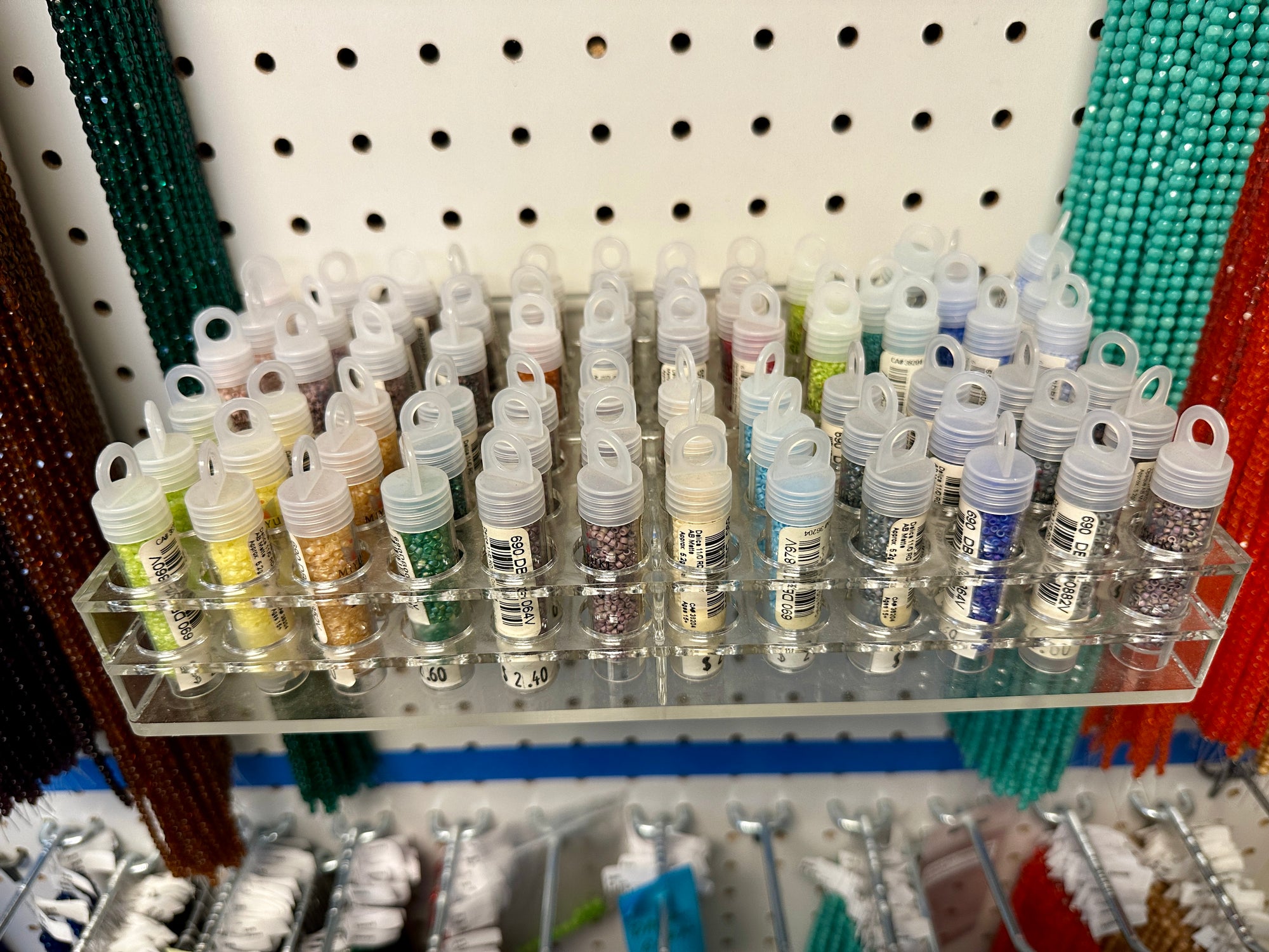 Storage Case Organizer for Miyuki Vials and Seed Bead tubes, gently used