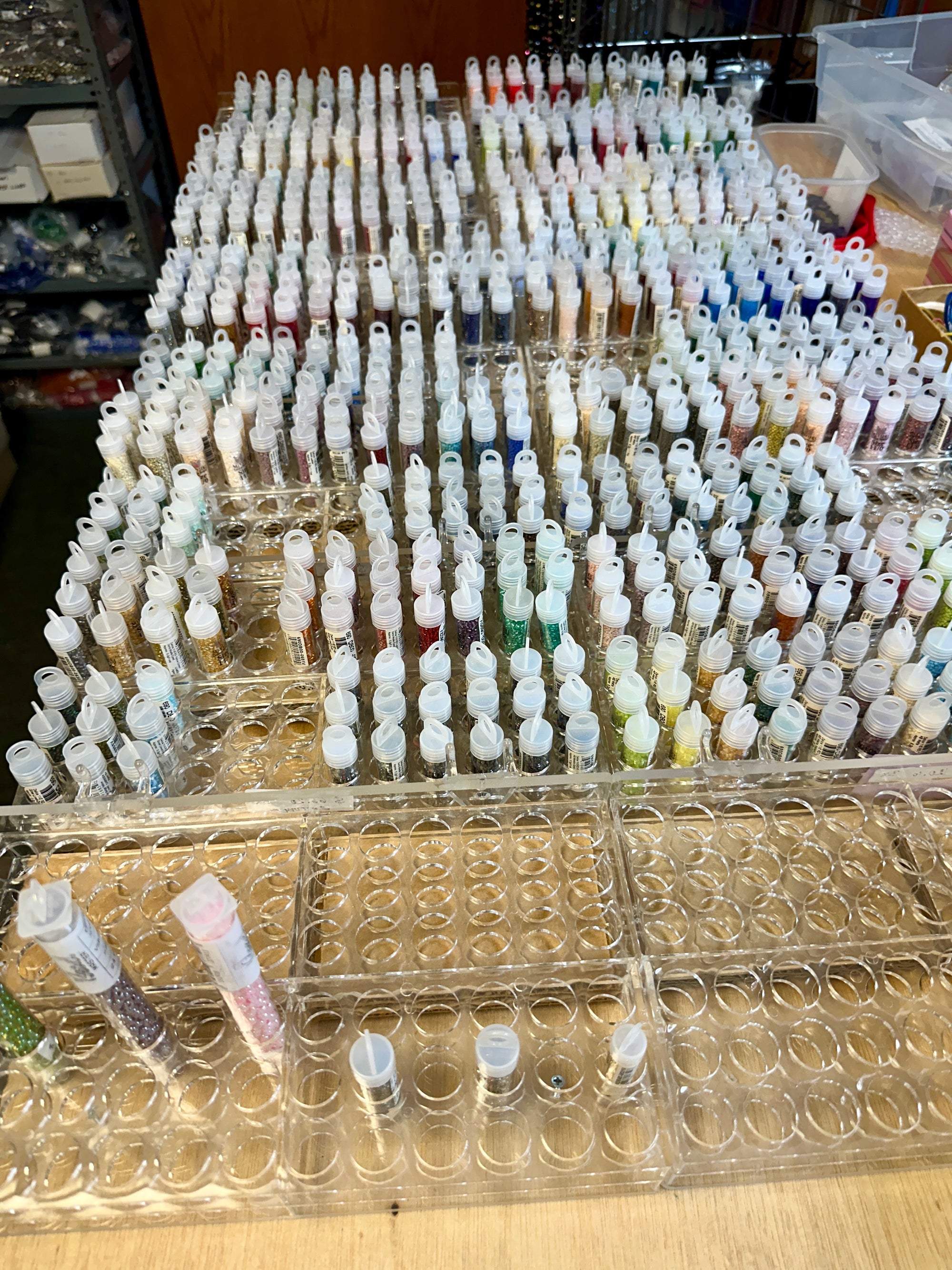 Storage Case Organizer for Miyuki Vials and Seed Bead tubes, gently used