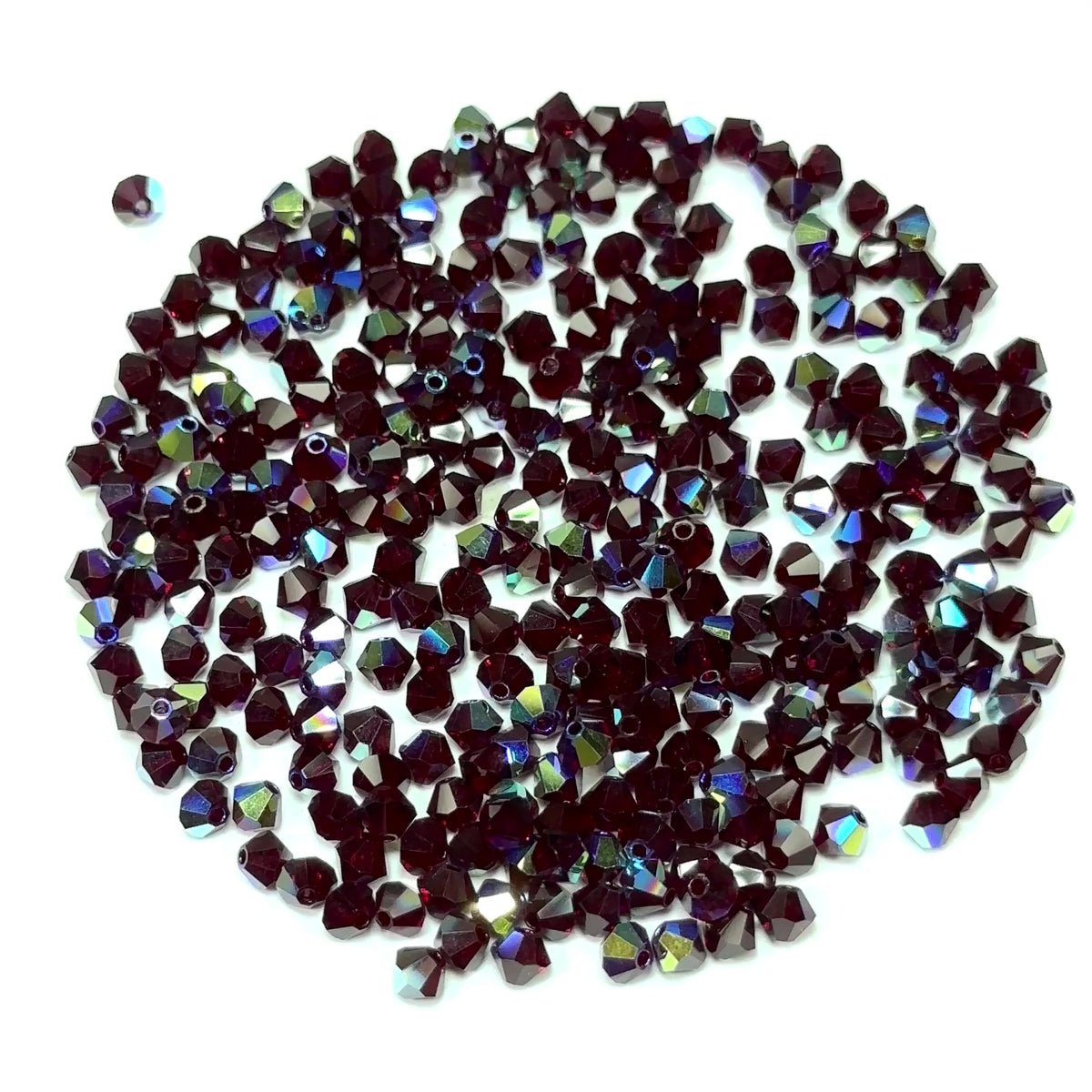 Czech Glass 3-Cut Round Window Beads (Soccer Ball Bead) Art. 151