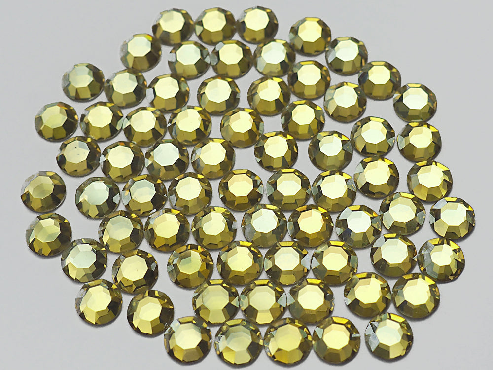 Crystal Blond Flare, Preciosa 8-faceted Chaton Roses Article 438-11-110 (8-ft Rhinestone Flatbacks), Genuine Czech Crystals, ss10