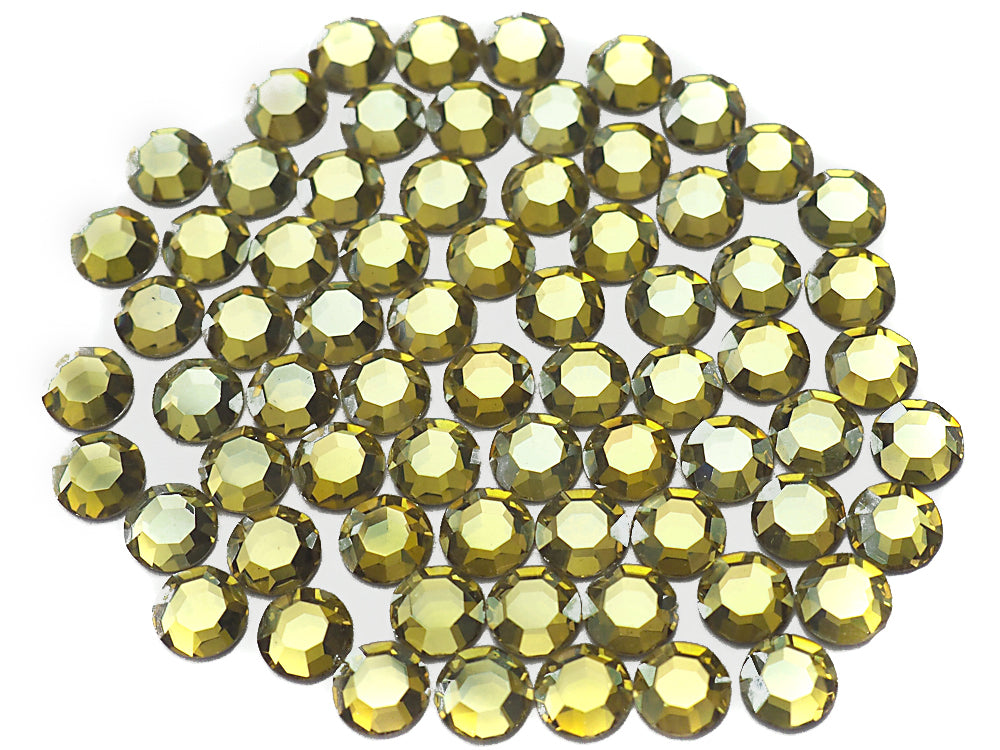 Crystal Blond Flare, Preciosa 8-faceted Chaton Roses Article 438-11-110 (8-ft Rhinestone Flatbacks), Genuine Czech Crystals, ss10