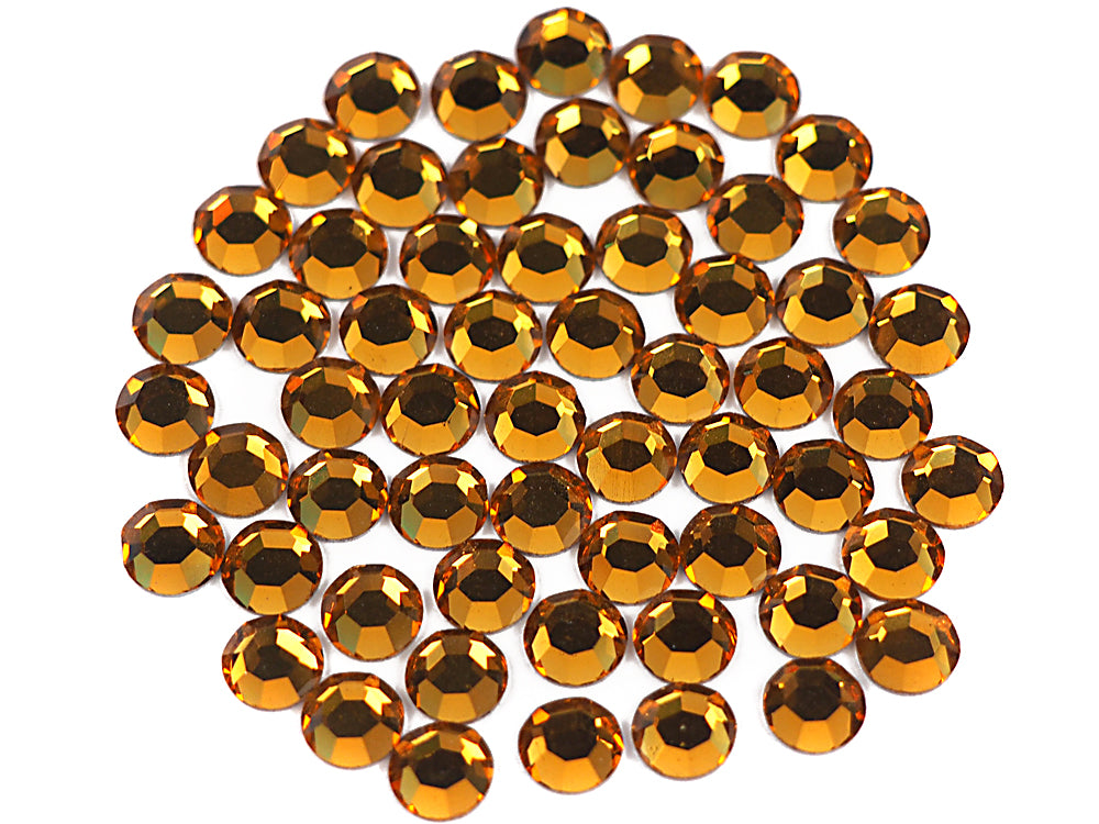 Topaz HOTFIX, 1440 Preciosa Genuine Czech Crystals 20ss 8ft Iron-on, ss20, 5mm, golden brown