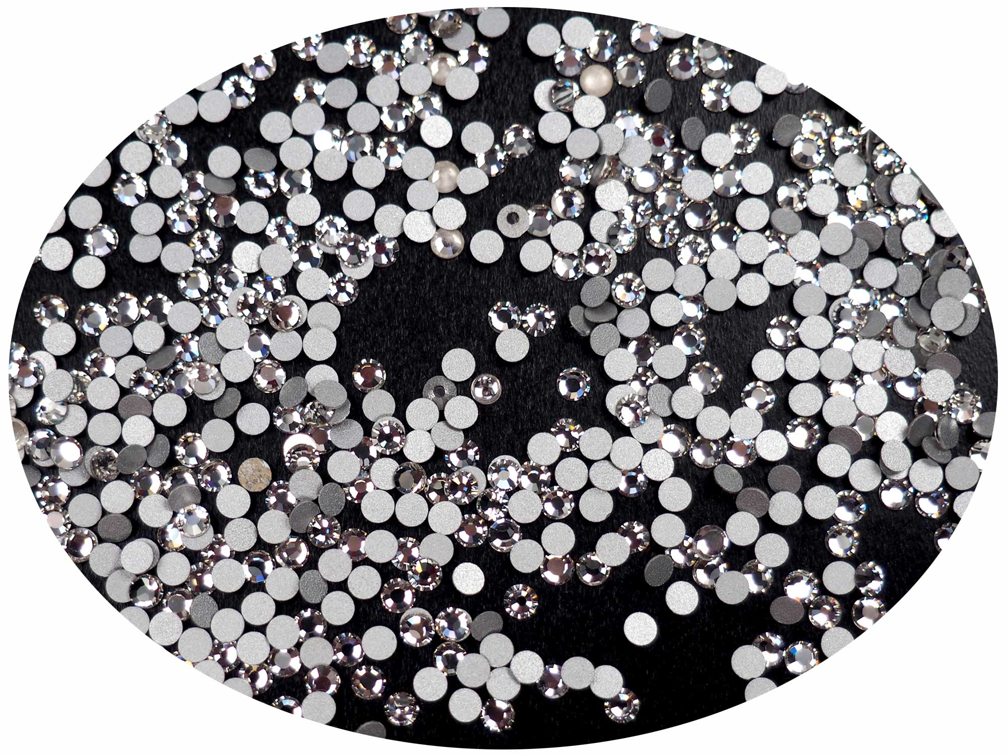 Crystal  CLOSEOUT MIX, Preciosa VIVA Chaton Roses (Rhinestone Flatbacks), Genuine Czech Crystals, clear, nail art BY THE WEIGHT