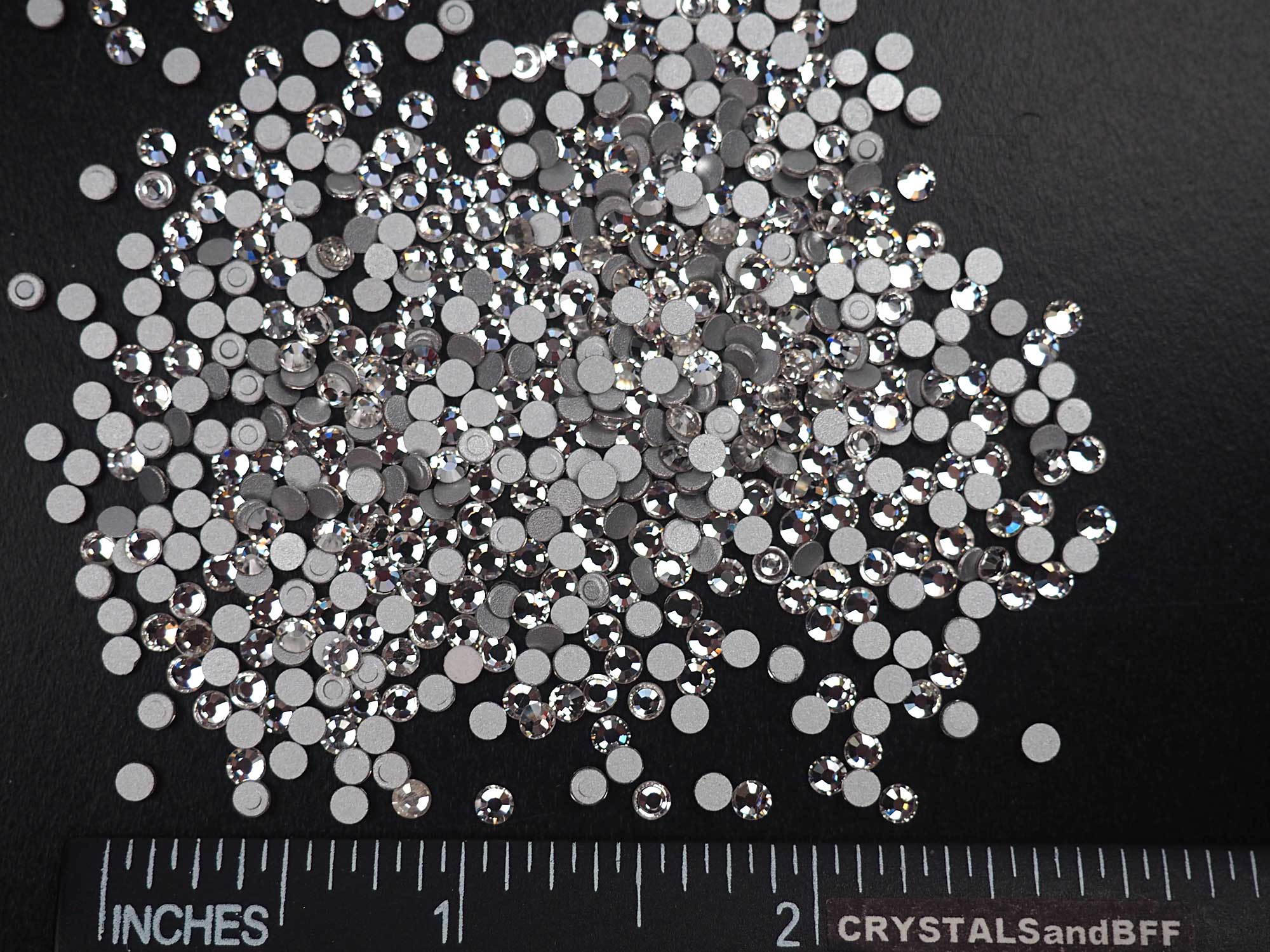 Crystal  CLOSEOUT MIX, Preciosa VIVA Chaton Roses (Rhinestone Flatbacks), Genuine Czech Crystals, clear, nail art BY THE WEIGHT