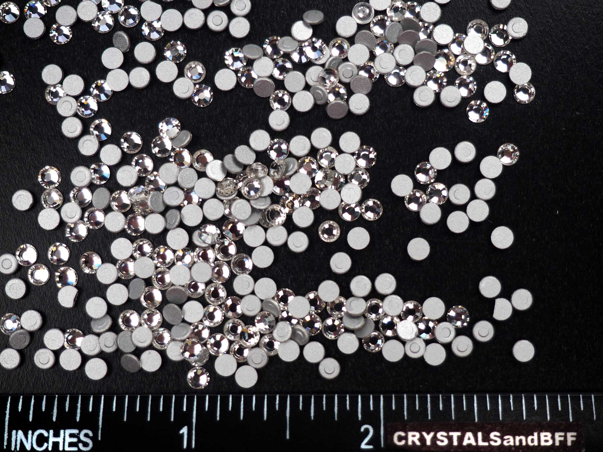 Crystal  CLOSEOUT MIX, Preciosa VIVA Chaton Roses (Rhinestone Flatbacks), Genuine Czech Crystals, clear, nail art BY THE WEIGHT