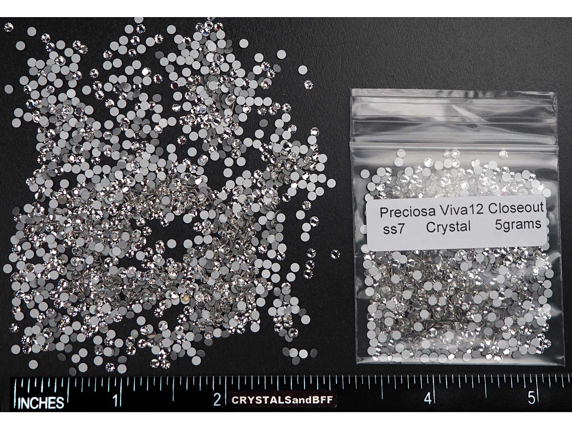 Crystal  CLOSEOUT MIX, Preciosa VIVA Chaton Roses (Rhinestone Flatbacks), Genuine Czech Crystals, clear, nail art BY THE WEIGHT