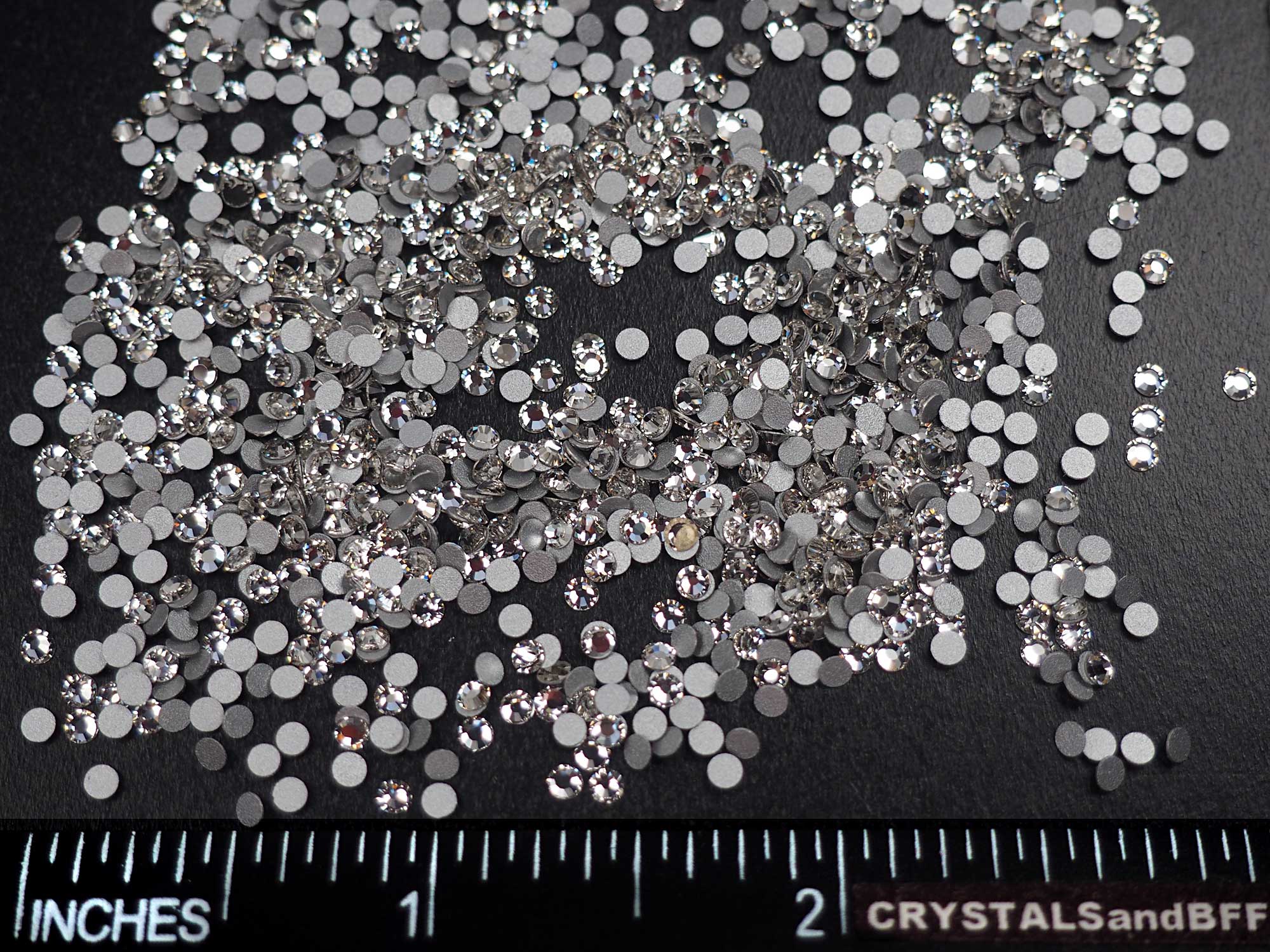 Crystal  CLOSEOUT MIX, Preciosa VIVA Chaton Roses (Rhinestone Flatbacks), Genuine Czech Crystals, clear, nail art BY THE WEIGHT