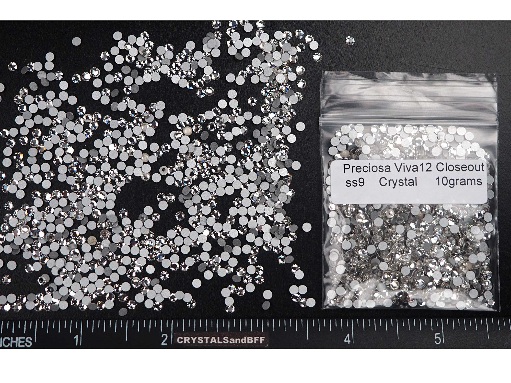 Crystal  CLOSEOUT MIX, Preciosa VIVA Chaton Roses (Rhinestone Flatbacks), Genuine Czech Crystals, clear, nail art BY THE WEIGHT