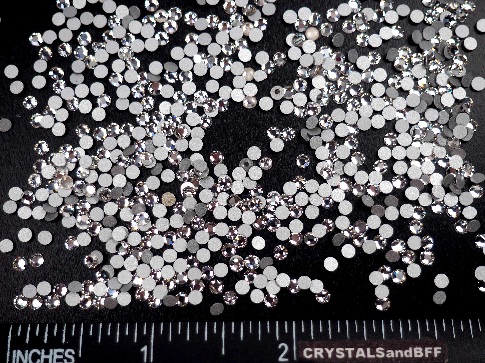 Crystal  CLOSEOUT MIX, Preciosa VIVA Chaton Roses (Rhinestone Flatbacks), Genuine Czech Crystals, clear, nail art BY THE WEIGHT
