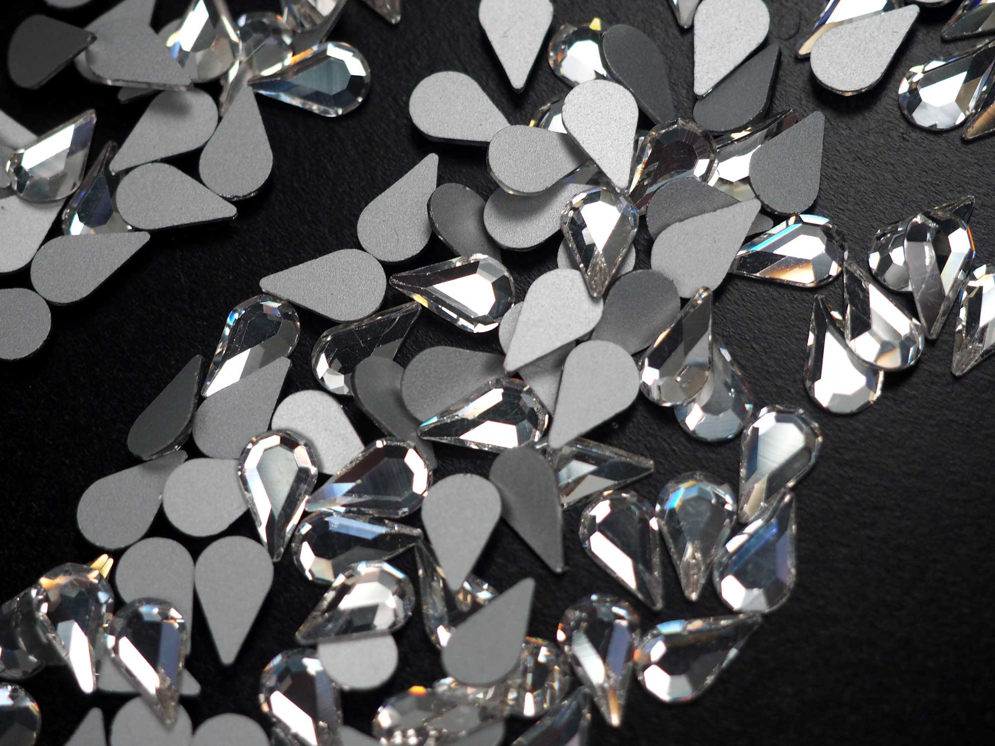 Crystal , Preciosa Czech MC Pearshape Flatback Stones Style #438-15-110 Silver Foiled, size 10x6mm, 36pcs, P835