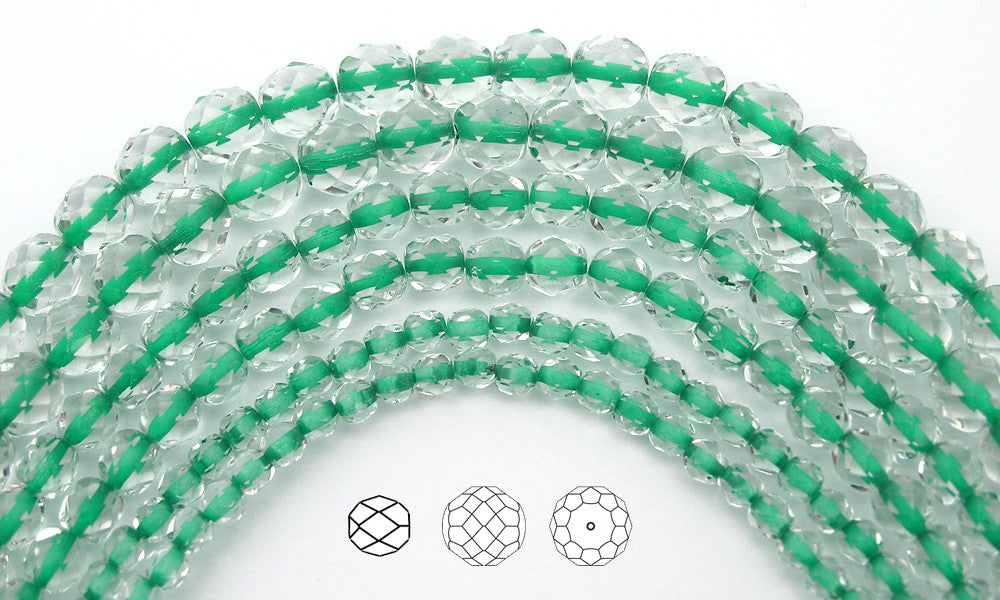 crystal-green-lined-czech-fire-polished-round-faceted-glass-beads-16-inch-strand-PJB-FP4-CryGreenLined102