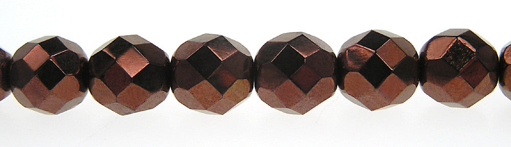 Jet Bronze fully coated Czech Fire Polished Round Faceted Glass Beads 3mm 4mm 6mm 8mm 10mm 12mm
