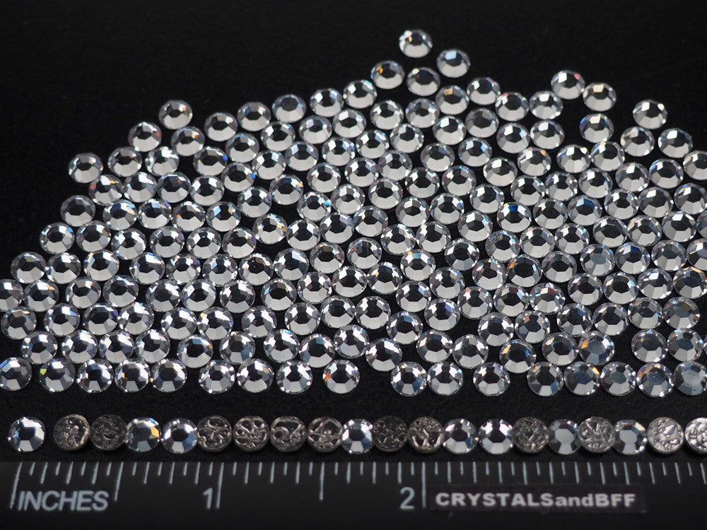 Crystal AB Iron On Hotfix Rhinestones Hot Fix Flatback White Clear