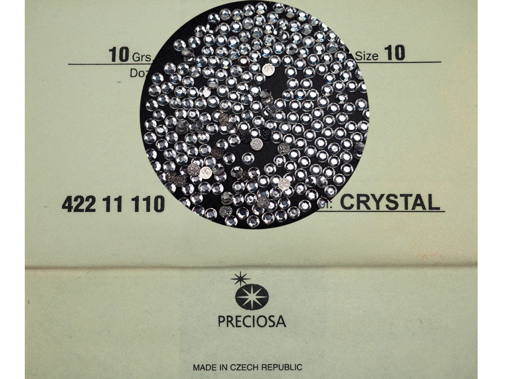 Crystal  HOTFIX, 1440 Preciosa Czech Glass ChatonRose Stones ss10 Iron-on, 10ss, 2.8mm