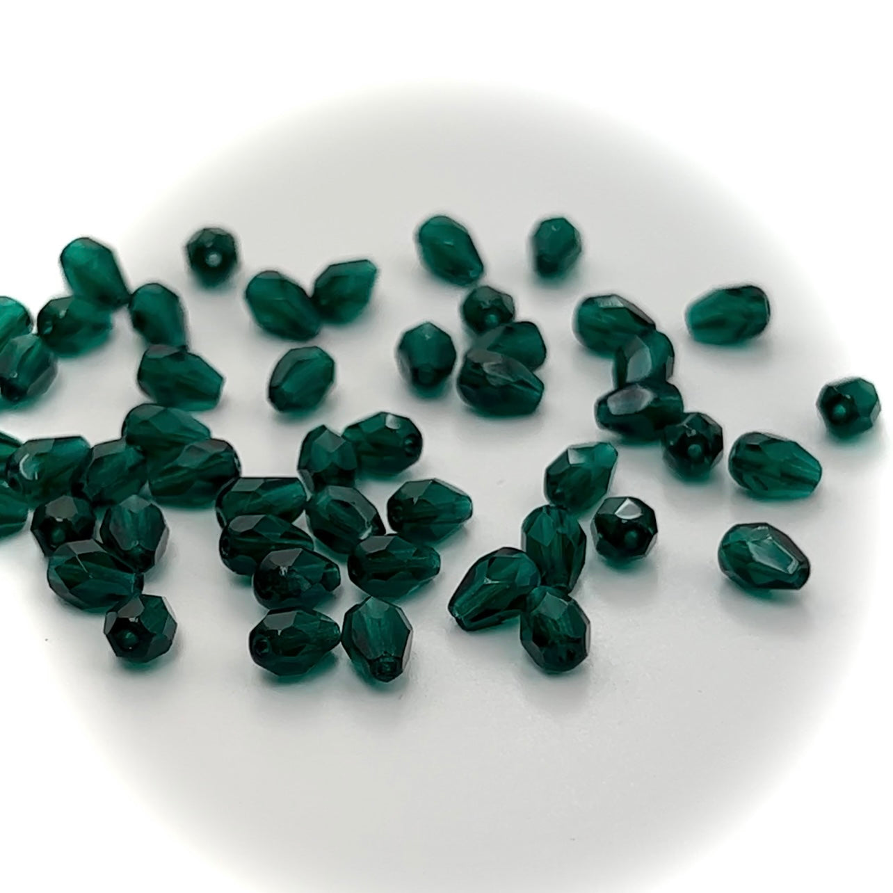 Czech Fire-Polish Bead 2mm Dark Green Metallic Suede (50pc Strand) by  Starman