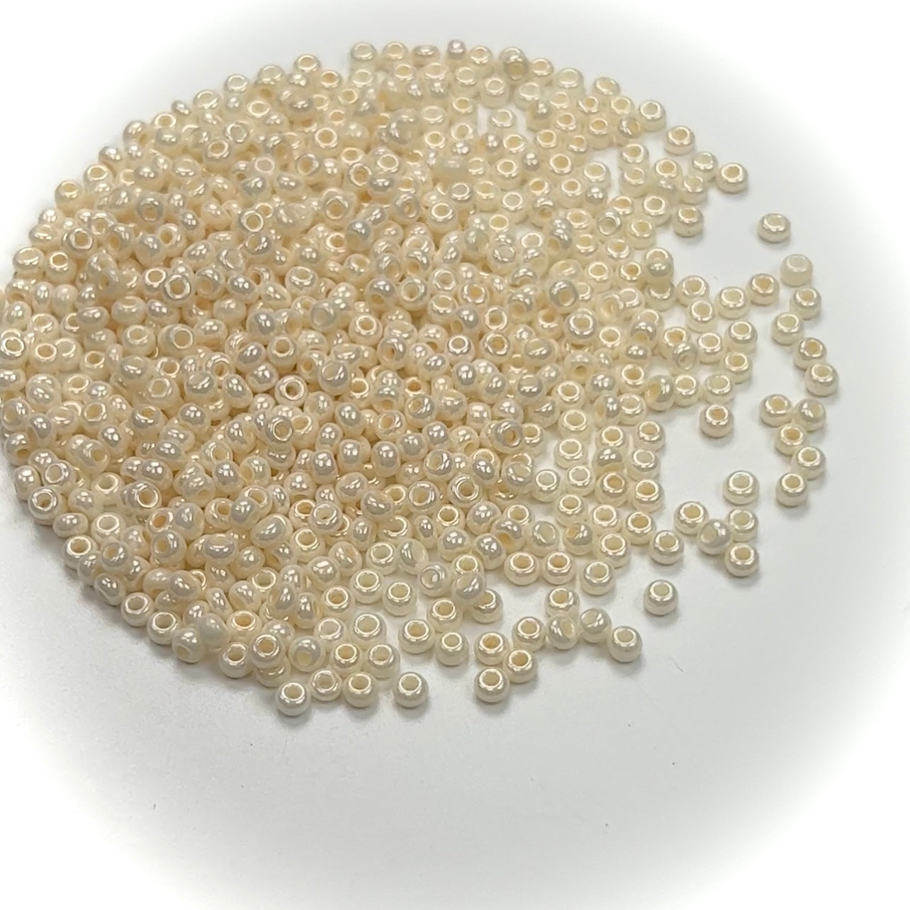 Rocailles size 8/0 (3mm) Ivory Cream, Preciosa Ornela Traditional Czech Glass Seed Beads, 23grams J207