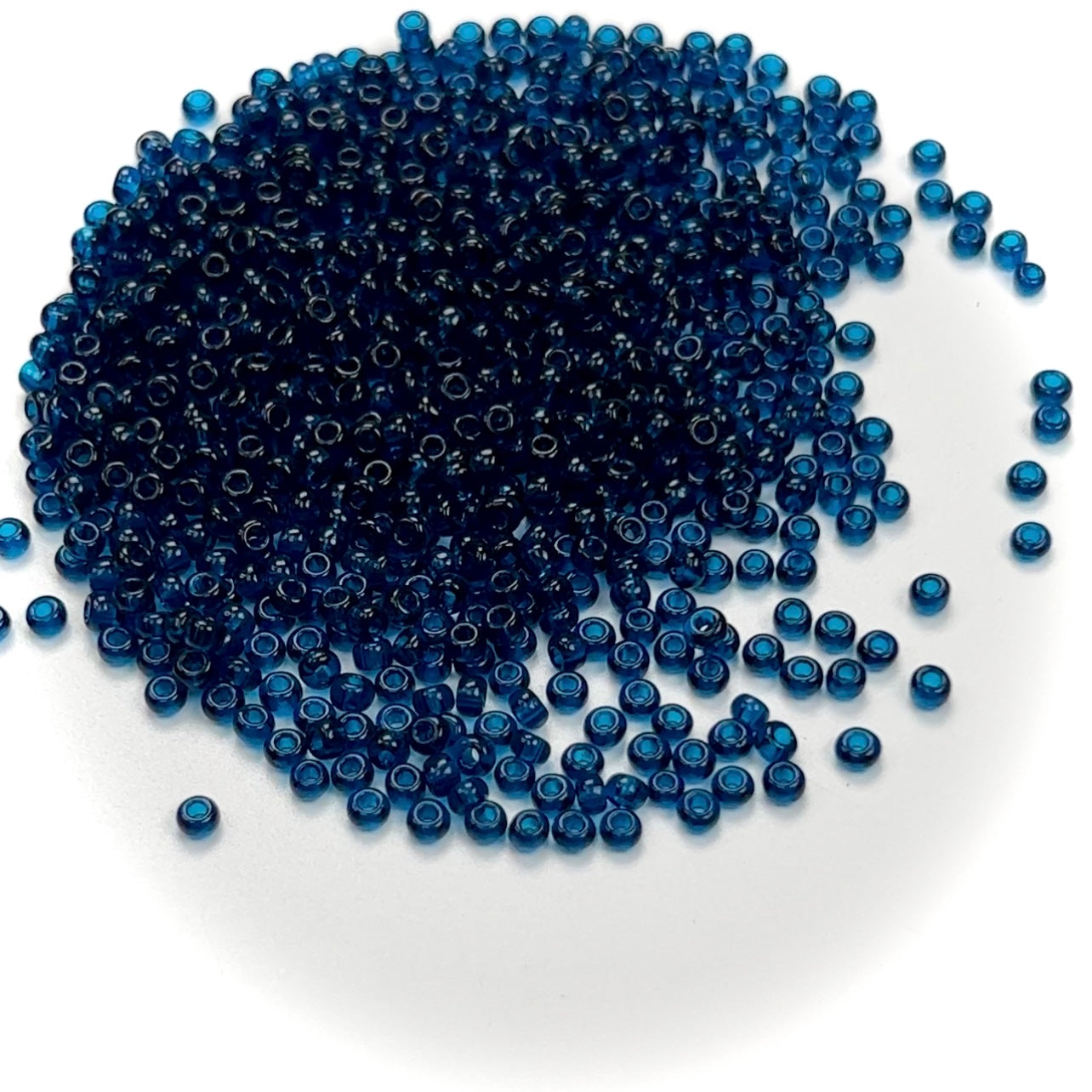 Rocailles size 8/0 (3mm) Dark Aqua blue, Preciosa Ornela Traditional Czech Glass Seed Beads 20grams J209