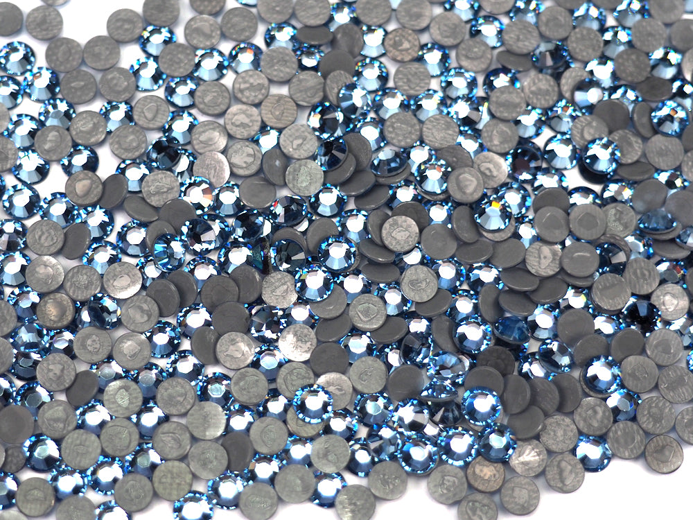 Swarovski Art.# 2028/HOTFIX Flatbacks, Light Sapphire Iron-on Rhinestones, ss6, lt. blue