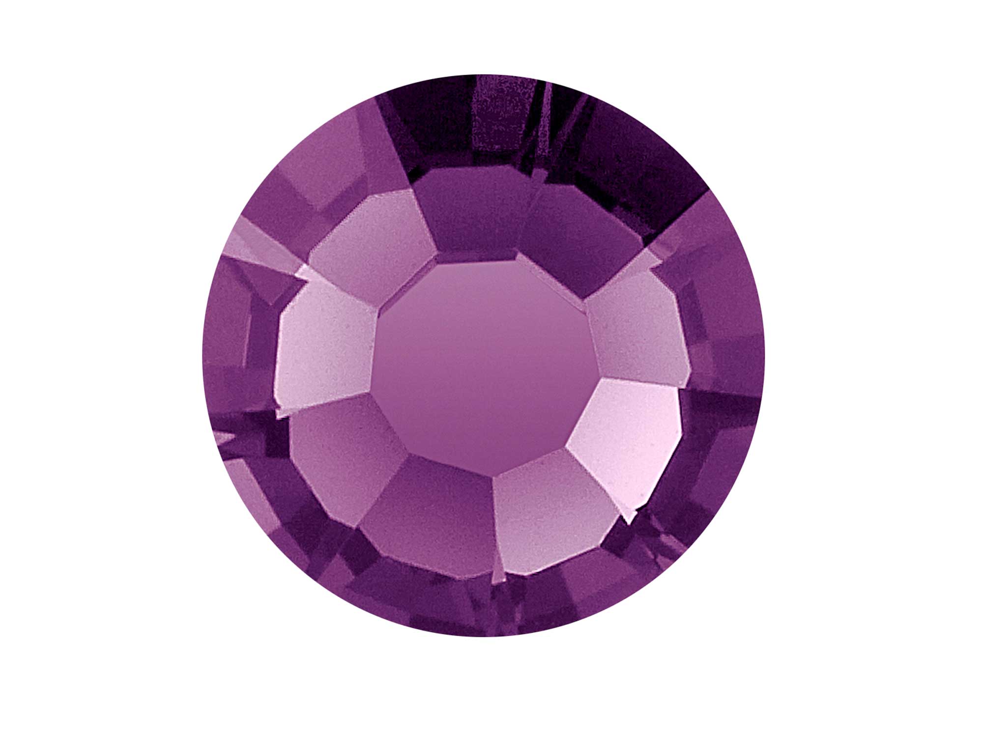 Amethyst, Preciosa VIVA or MAXIMA Chaton Roses (Rhinestone Flatbacks), Genuine Czech Crystals, purple color