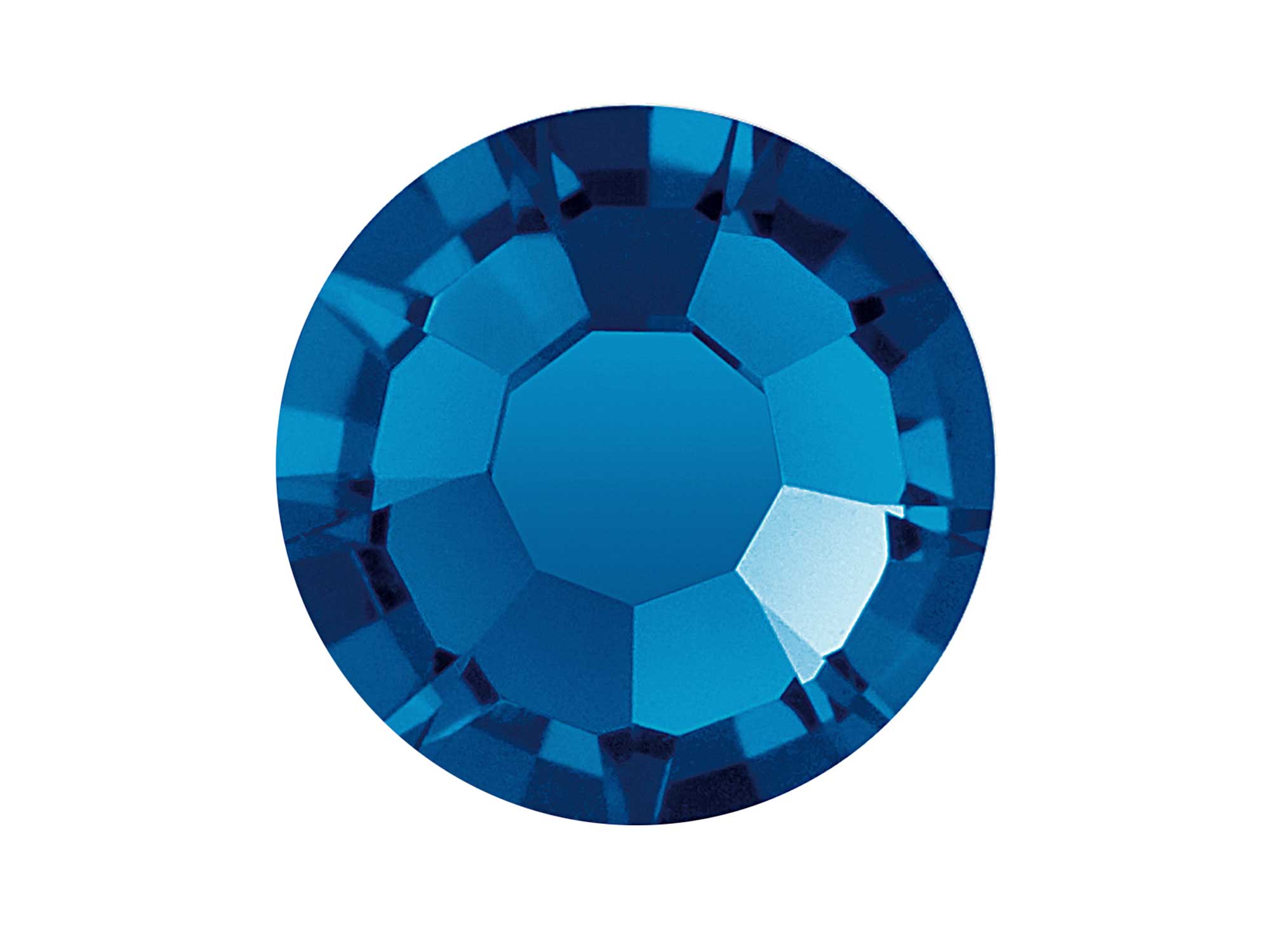 Capri Blue HOTFIX, 1440 Preciosa Genuine Czech Crystals 20ss Viva12 Iron-on, ss20, 5mm