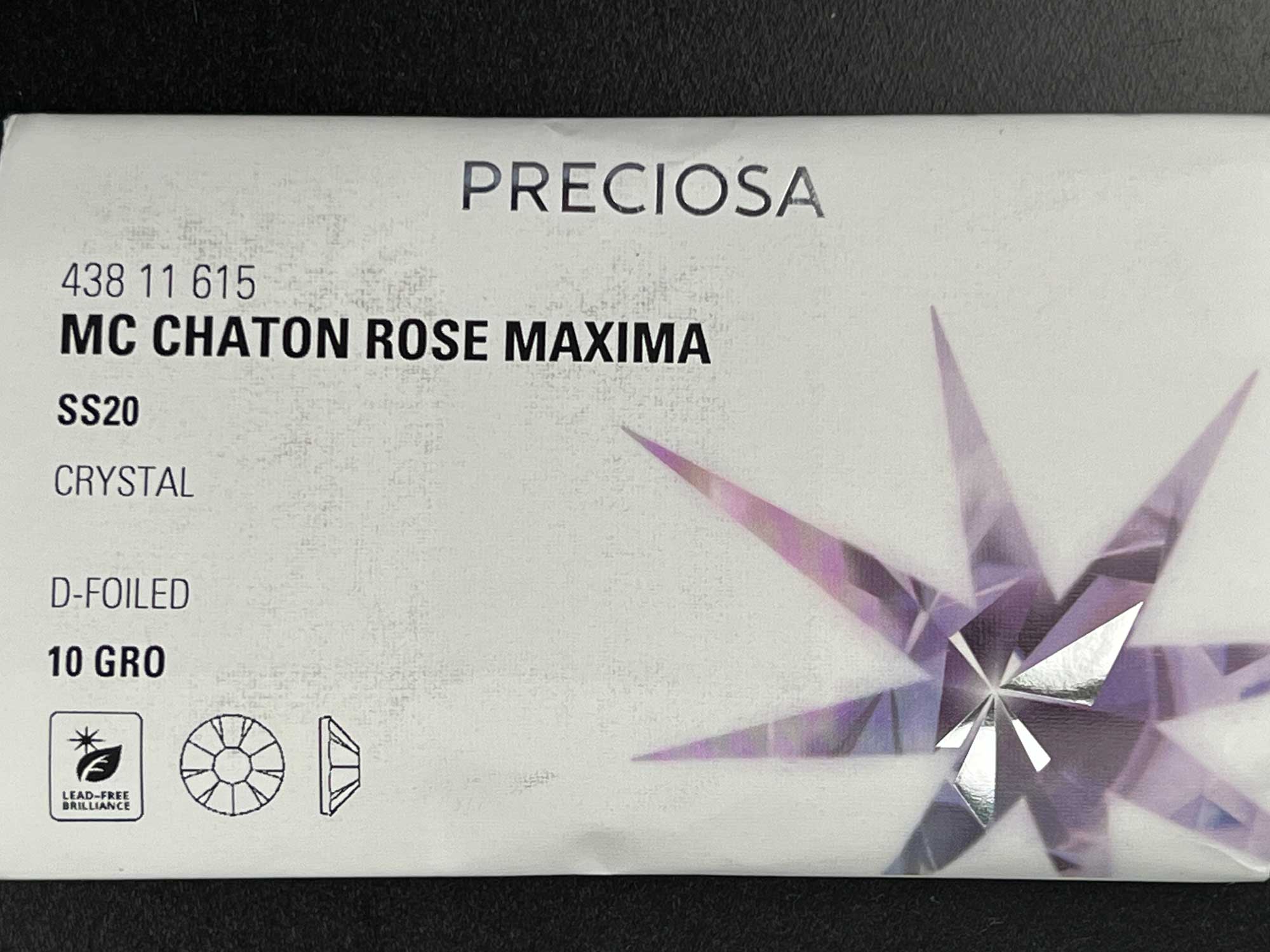 Preciosa Maxima Crystal Flatback Chaton Rose Rhinestones - Perfect for  Clothes, Nails, Jewelry - SS16 (4mm) - 60pcs - Lt. Colorado Topaz (Brown)