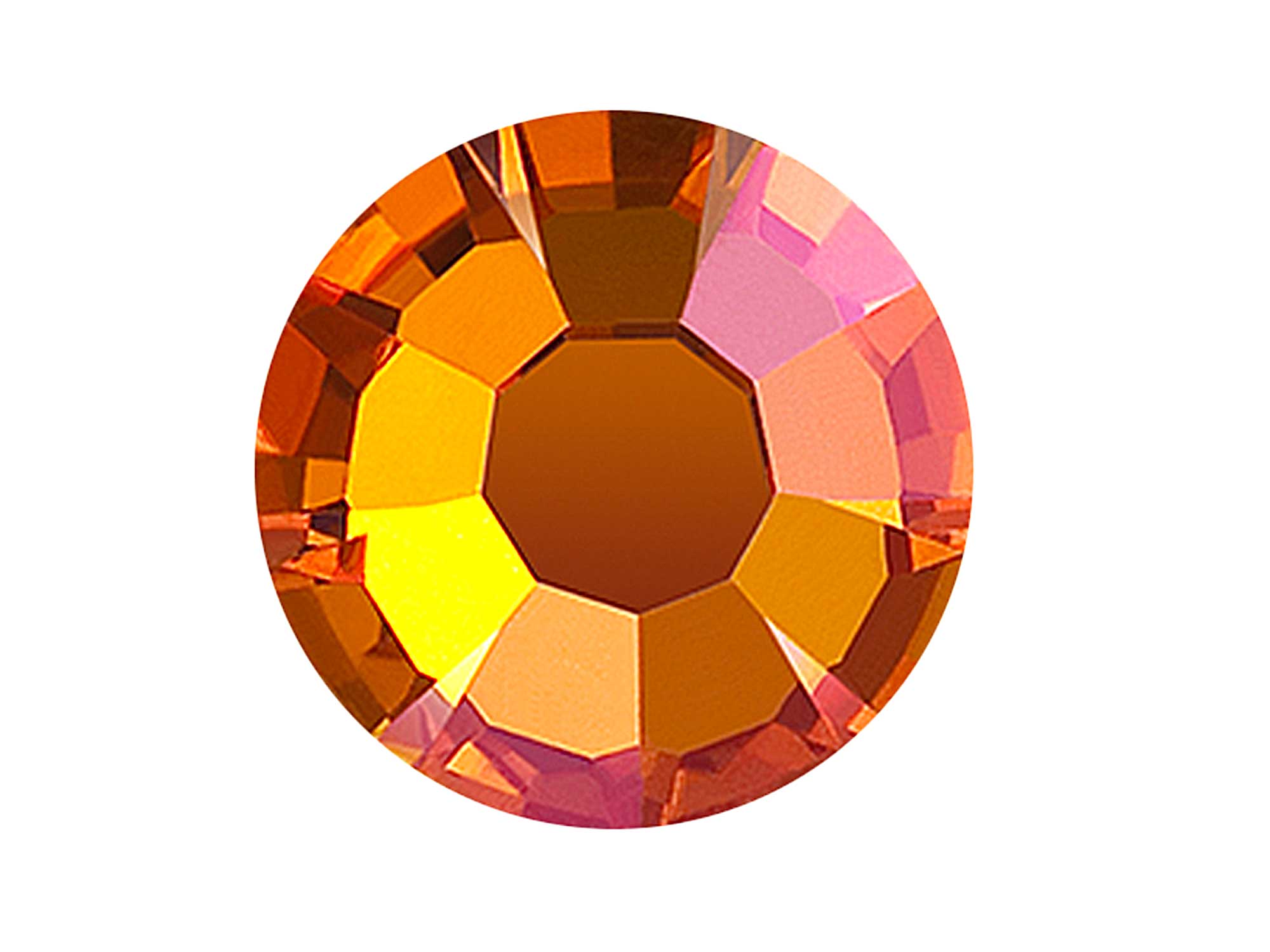 Crystal Lava Preciosa Viva Chaton Roses Article 438-11-612 (Viva12 Rhinestone Flatbacks) Genuine Czech Crystals clear golden red coated ss12 ss16 ss20