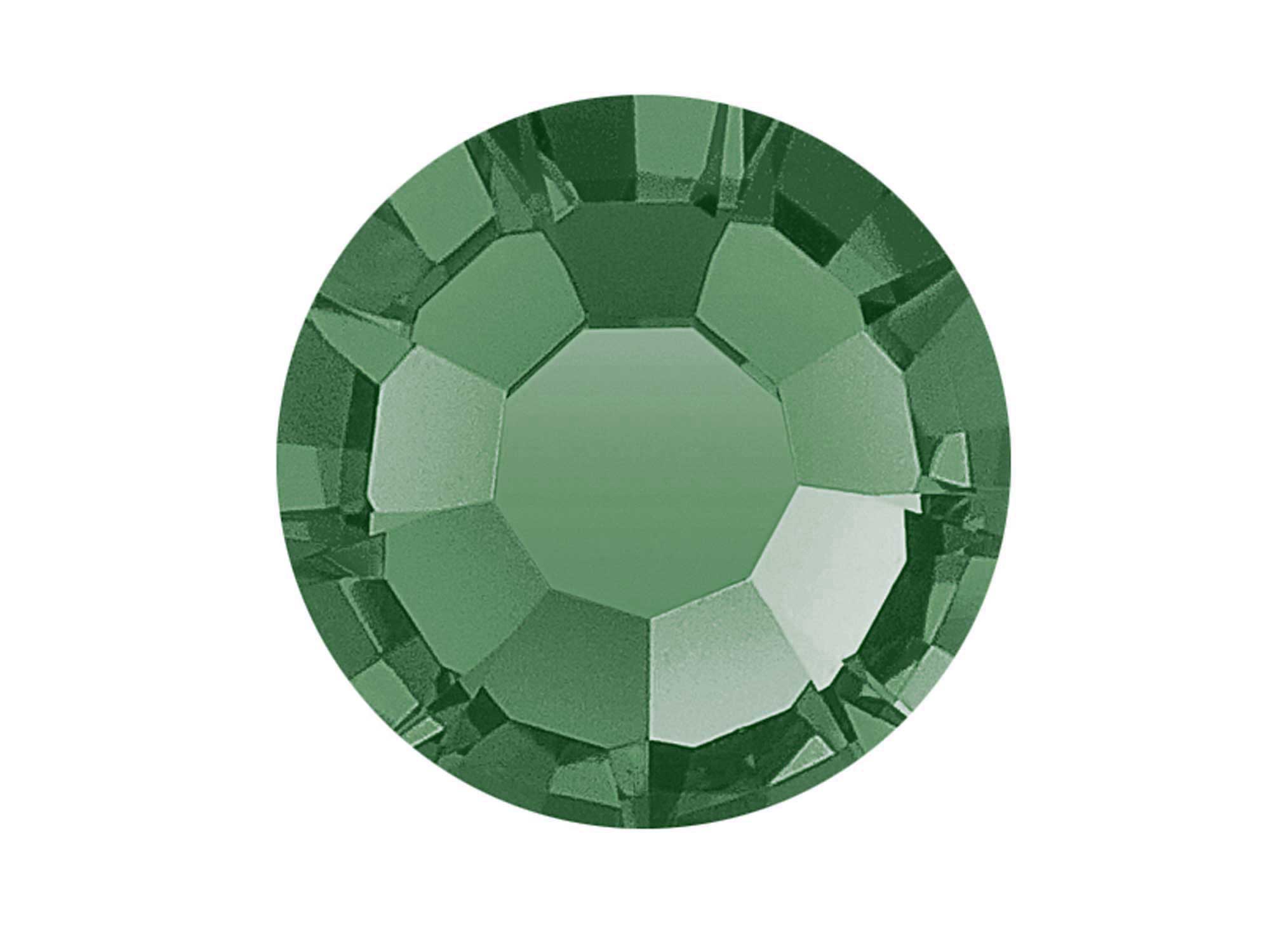 Green Turmaline Preciosa VIVA or MAXIMA Chaton Roses (Rhinestone Flatbacks) Genuine Czech Crystals